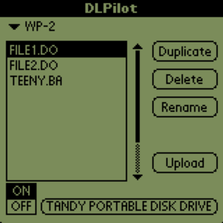 Mockup of screen with model selected